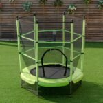 Lauko batutas vaikams su apsauginiu tinklu Ø 140 cm (Žalia)