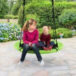 Sūpynės suaugusiems ir vaikams Ø100 cm reguliuojamo ilgio virvė (Žalia)