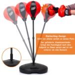 Reguliuojamo aukščio bokso kamuolys vaikams (Raudona)