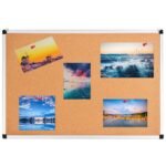 Sieninė informacinė lenta 60x90 cm su aliuminio rėmu (Natūrali)