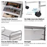 Mobilus 15 stalčių vežimėlis (Skaidri)