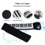 Nešiojamas 88 klavišų sulankstomas pianinas (Juoda ir balta)