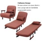3-in-1 sulankstoma sofa-lova ratukais (Ruda)