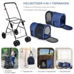 Daugiafunkcis 4-in-1 gyvūnų vežimėlis (Mėlyna)