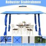 Tiesus palapinės stogelis su dvigubu vėdinimu 4x4m (Mėlyna)