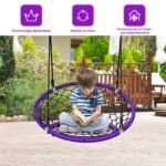 Apvalioji tinklinė sūpynė su reguliuojamuoju lynu (Violetinė)
