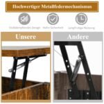 Reguliuojamo aukščio kavos staliukas su daiktų laikymo vieta (Kavos)