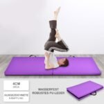 Sulankstomas 4 cm storio gimnastikos kilimėlis (Violetinė)