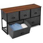 Sandėliavimo spintelė su penkiais stalčiais (Pilka)