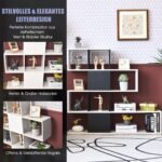 Medinis kopėčių stiliaus 5 lentynų stovas (Juoda ir balta)