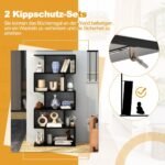 5 pakopų laisvai pastatoma lentyna su apsauga nuo apvirtimo (Juoda)