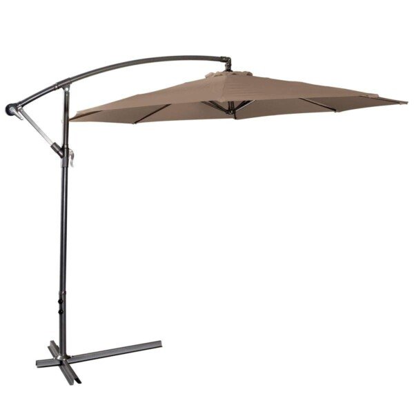 3 m skersmens pakabinamas sodo skėtis su UV apsauga (Ruda)