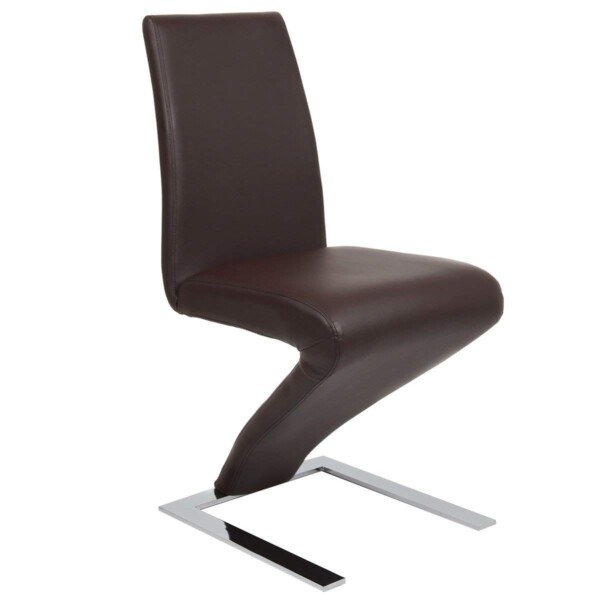 Svyruoklinė valgomojo kėdė su patogiu paminkštinimu (Ruda)