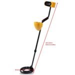 Profesionalus metalo detektorius su vandeniui atspariu paieškos antgaliu ir LCD ekranu (Geltona)