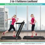 Sulankstomas bėgimo takelis su LED ekranu ir Bluetooth ryšiu (Juoda)