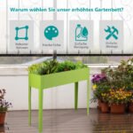 Pakeltas metalinis lysvės gėlynas (Žalia)