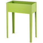 Metalinis pakeltas lysvės su didele augalų plote (Žalia)