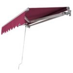 Įtraukiama markizė su rankiniu valdymu 2 5 m x 2 m (Vynas raudona)