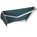Tiesiamoji markizė 3 m x 2 5 m atspari UV spinduliams ir vandeniui (Žalia)