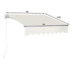 Sulenkiama markizė su rankiniu valdymu (Smėlio)