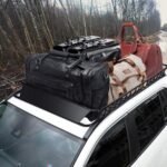 Universalus automobilio stogo bagažinės krepšys 68 kg apkrova išplečiamas (Juoda)