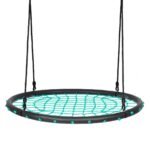 Apvali sūpynė su reguliuojamu lynu 100 cm (Žalia)