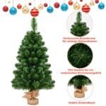 Dirbtinė kalėdinė eglutė 90 cm su cementiniu pagrindu (Žalia)