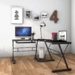 Kampinis rašomasis stalas (Juoda)