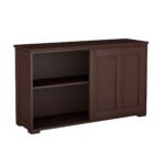 Kokybiška spintelė su stumdomomis durimis ir reguliuojama lentyna (Ruda)