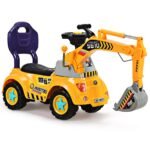 Vaikutis darbinis ekskavatorius su dviem kaušais (Geltona)
