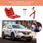 Vakuuminis stabdžių nuorinimo įrankių rinkinys su adapteriais (Raudona)