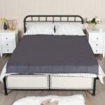 Sunkioji antklodė su medvilnės užvalkalu 152x203 cm (Tamsiai pilka)