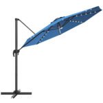 Laistomasis skėtis su LED apšvietimu ir šonine rankenėle (Mėlyna)