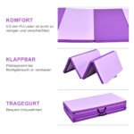 Sulankstomas minkštas gimnastikos kilimėlis (Violetinė)