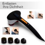 Rankinis vibracinis šildomasis masažuoklis (Juoda)