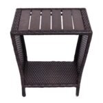 Sodo bistro stalas su lentyna 50x50x48 cm (Ruda)