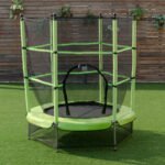 Lauko batutas vaikams su apsauginiu tinklu Ø 140 cm (Žalia)