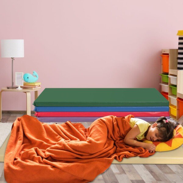 Nešiojamų vaikų jogos kilimėlių poilsio ir miegojimo komplektas (Raudona)