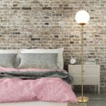 Aukšta 170 cm pastatoma lempa su matinio stiklo gaubtu ir 2 3 m laidu (Auksinė)