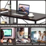 Darbo stalas su 4 lentynomis 122 cm (Ruda)