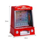 Klasikinis arkadinis monetų stumdomasis žaidimas su garso ir šviesos efektais (Raudona)