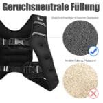 Treniruočių liemenė su 9 kg svoriu (Juoda)