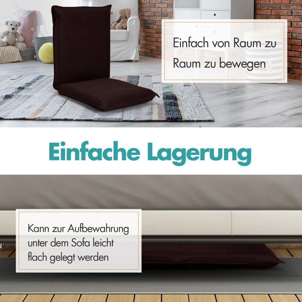 Reguliuojamo atlošo sėdmaišis meditacijai (Kavos)