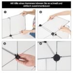 Modulinė balta saugojimo sistema su 6 skyriais (Balta)