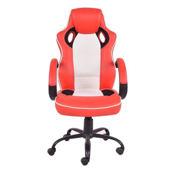 Ergonominė sportinio dizaino biuro ir žaidimų kėdė (Raudona)