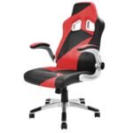 Sportinio dizaino ergonomiška biuro kėdė (Raudona)
