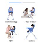 Sulankstoma kūdikio maitinimo kėdutė su saugos diržais (Rožinė)