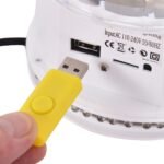 Krištolinis MP3 disko rutulys su RGB LED šviesos efektais (Balta)