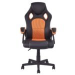 Sportinio dizaino ergonominė biuro kėdė su paminkštinimu (Oranžinė)