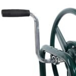 Metalinė sodo žarnos ritė su krepšiu (Žalia)